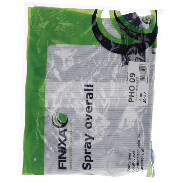 PHO 10 - High-tec spuitoverall wit/blauw XL