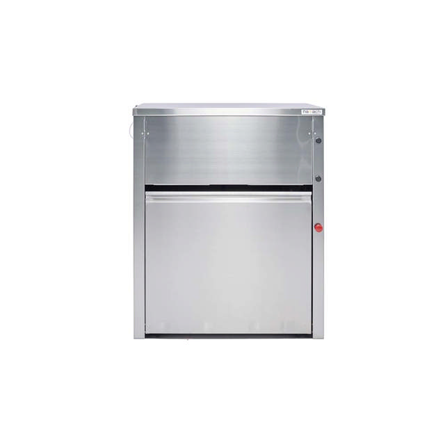 Egouttoir double en inox à ouverture pneumatique