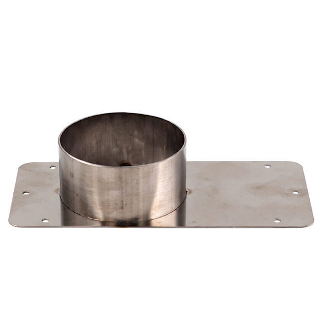 Zijadapter 80 mm - Roestvrij staal