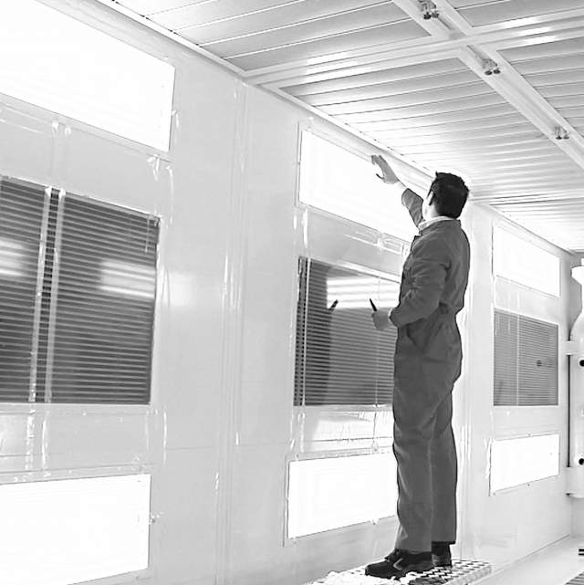 Película transparente luces y ventanas