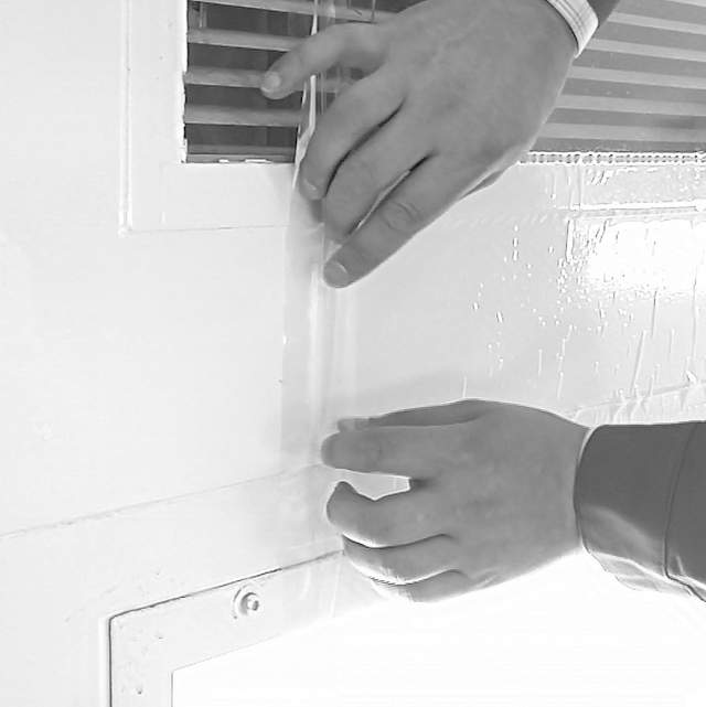 Película transparente luces y ventanas