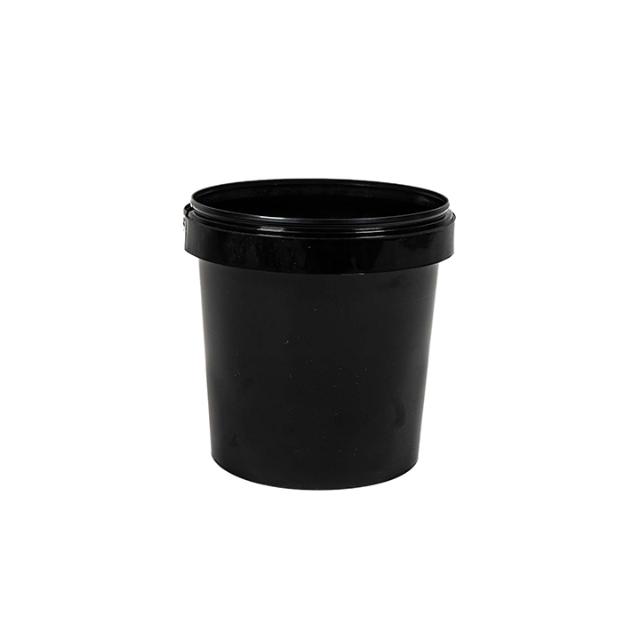 GAD 01000 - Black storage cup with lid 1l 140p.