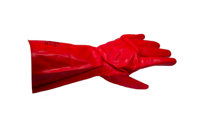 GLD 09 - Guantes de nitrilo rojo L - 1 par