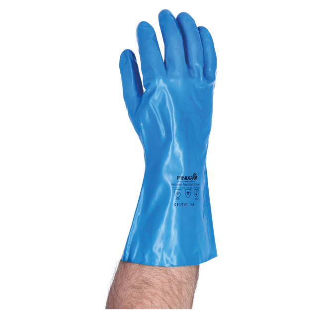 GLQ 08 - Guantes de nitrilo caucho azul M - 1 par