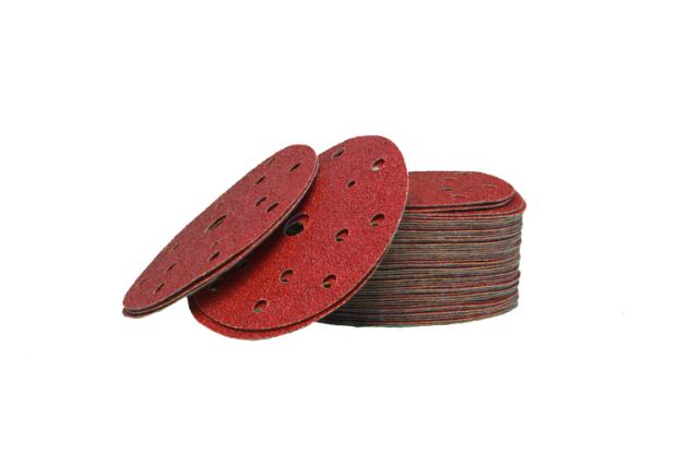 SPDA 0040 - Disques abrasifs rouge-papier-Ø150mm 15 tr. P40 50p.