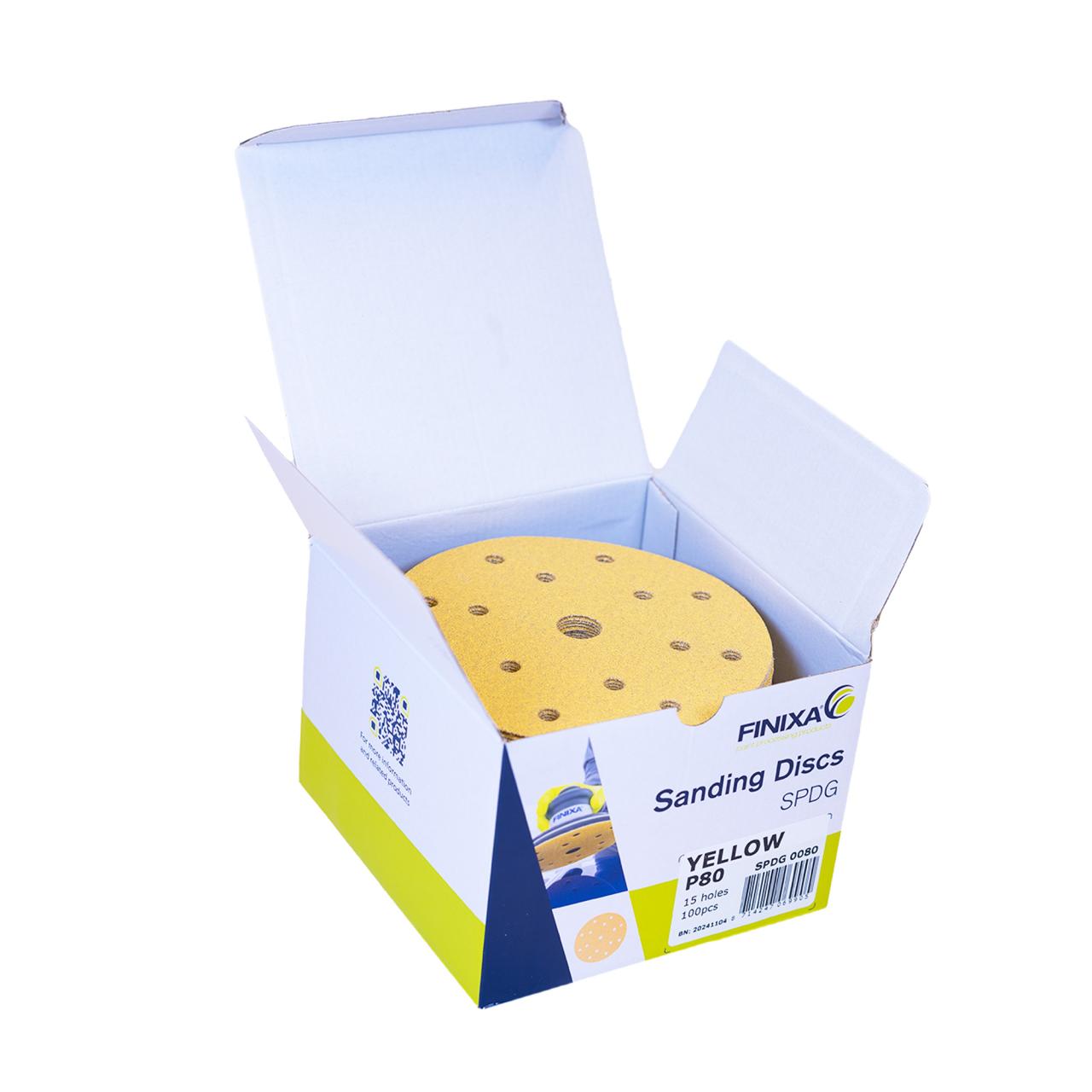 Sanding Discs – Yellow Paper – ø 150 mm – 15 holes