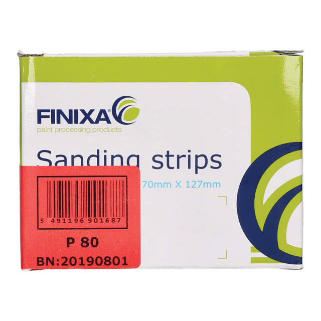 SPSA 0400 - Bandes abrasives-papier-70x125mm 8 trous P400 100p.