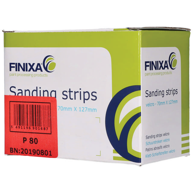 SPSA 0400 - Bandes abrasives-papier-70x125mm 8 trous P400 100p.