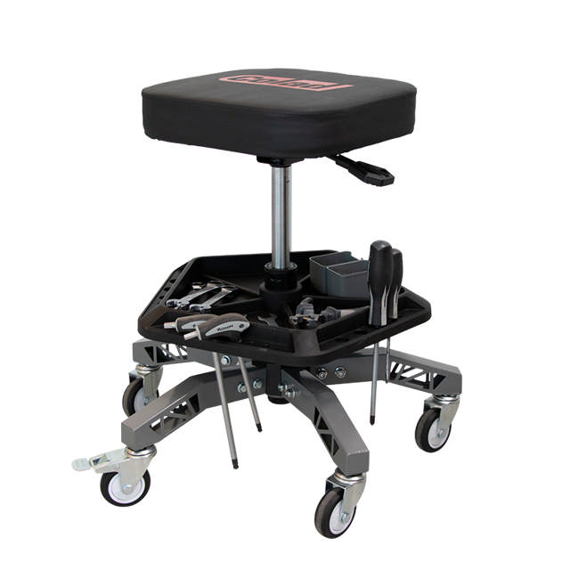 Banqueta móvil araña con bandeja 