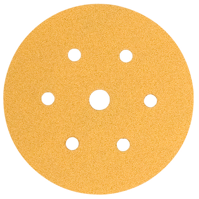 Disques abrasifs – Papier jaune – ø 150 mm – 7 trous