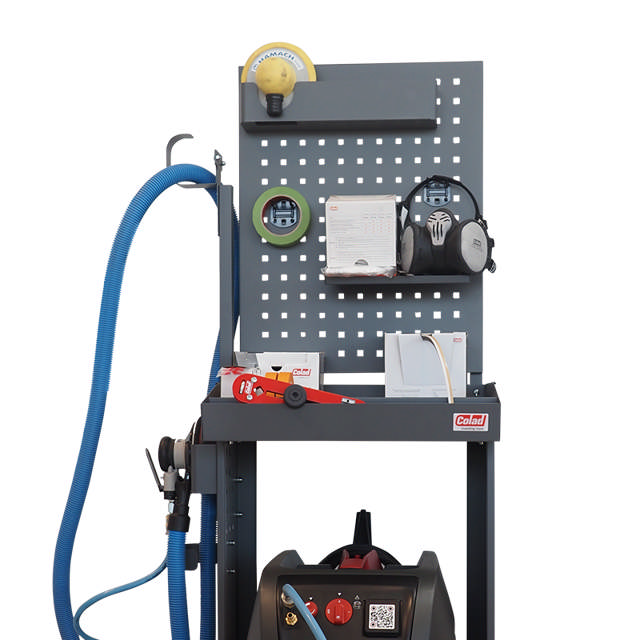 Panel trasero perforado - Carro de lijado pequeño